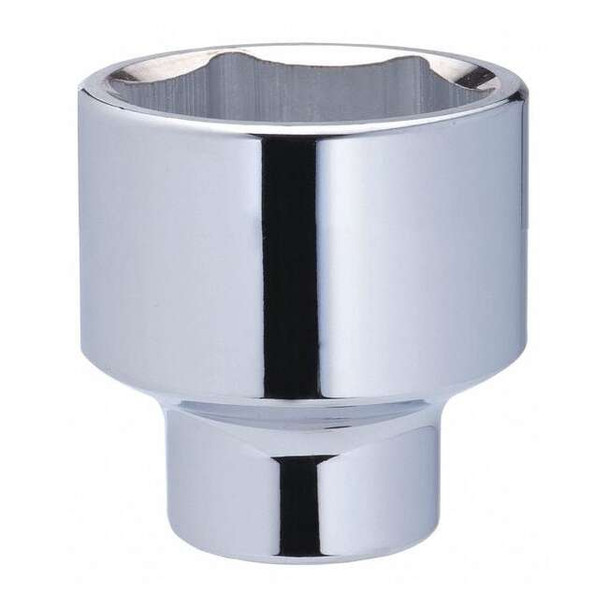 WESTWARD 3/4 in Drive, 27mm Metric Socket, 6 Points,  Steel, Chrome, 27 mm