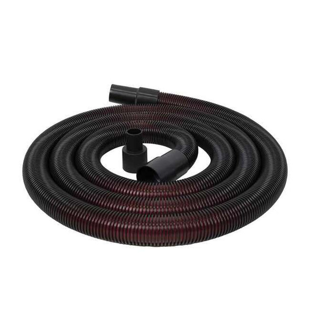 Dayton Vacuum Hose,12 ft L,Black,Plastic 61HW21