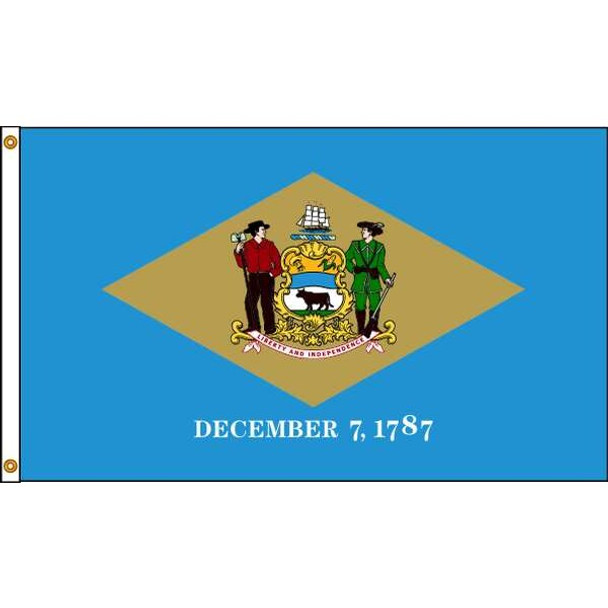 Annin Flagmakers Delaware Flag,5x8 Ft,Nylon 140880 Annin Flagmakers Delaware Flag,5x8 Ft,Nylon 140880