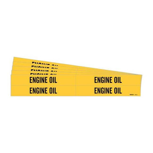 Brady Pipe Marker,Black,Engine Oil,PK5, 8786-4-PK 8786-4-PK