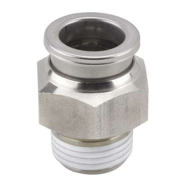 Smc 1/2" x 15/32" Tube x R(PT) SS Male Adapter KQG2H12-04S
