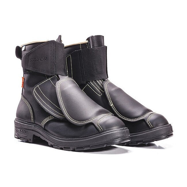 Men's 8-Inch Work Boot, 9 1/2, Aluminum Toe, 8 in H, Black, 12002XP