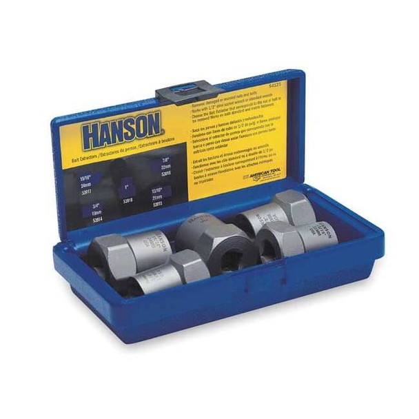 Irwin ScrewExtrctrSet,1/2in,Hand,SAE,Metric,5 54125