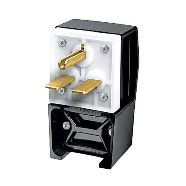 Straight Blade Plug, 6-30P, 30 A, 250V AC, 2 Pole, Screw Terminals, Grounded