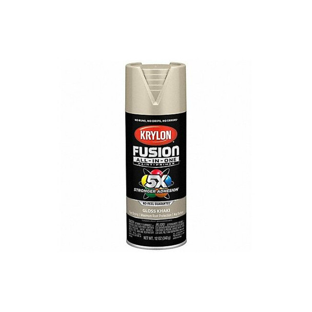 Krylon Rust Preventative Spray Paint, Khaki, Gloss, Solvent, 12 oz K02713007