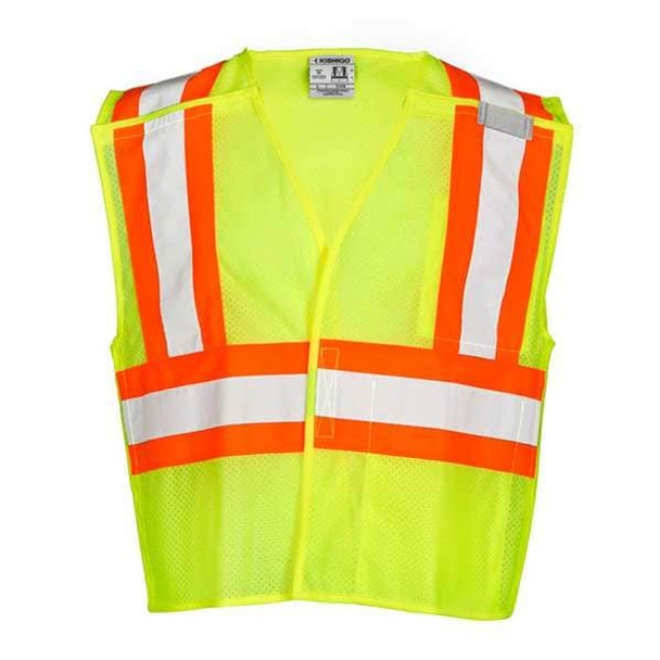Kishigo Medium Class 2 Breakaway High Visibility Vest, Lime 1174-M