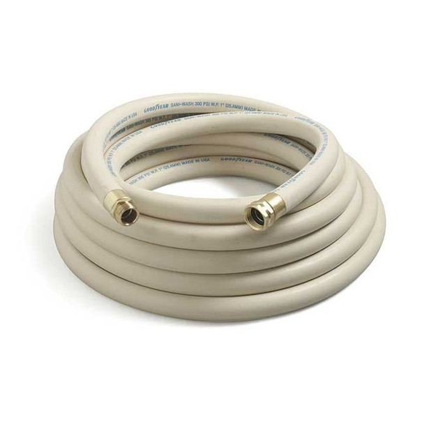 Continental 1" ID x 50 ft EPDM Coupled Washdown Hose 300 PSI WT CR100-50MF-G