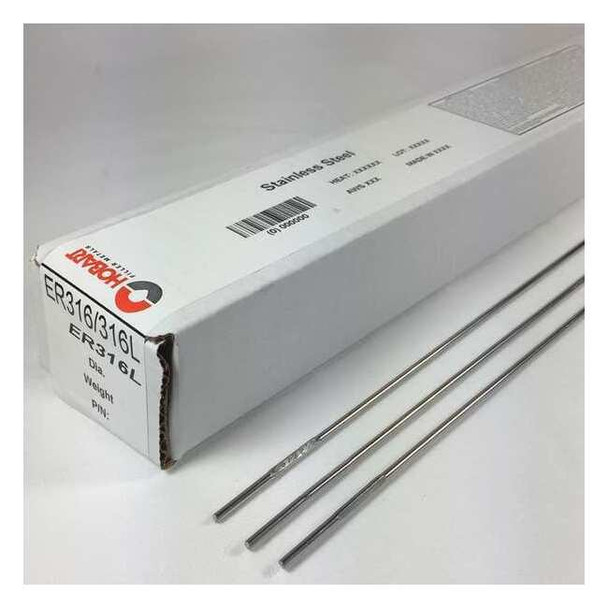 Hobart Welding Products TIG Welding Rod,1/8" dia.,36" L,10 lb. 54JK88