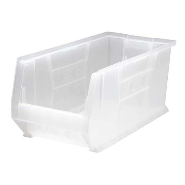 Storage Bin, Polypropylene, Clear, 10 in H, 11 in W, 23 7/8 in L