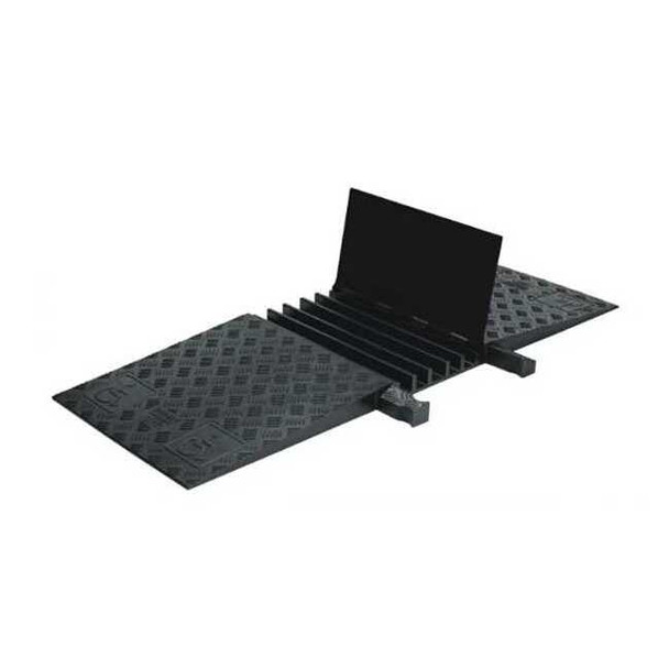 Cable Protector, 1-7/8 in H, 1-1/2 ft L, 50 in W, 5 Channel, Polyurethane, Black