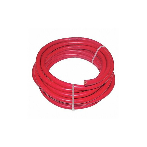 Westward Welding Cable,1/0,25 ft.,Red,Rubber 19YE34
