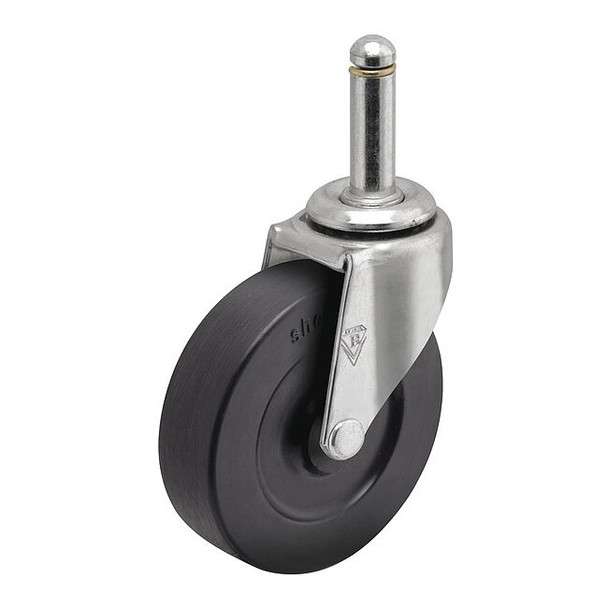 3" X 13/16" Non-Marking Rubber Soft Swivel Caster, No Brake, Loads Up To 110 lb
