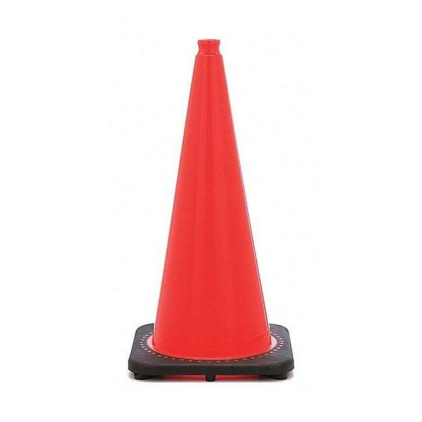 Traffic Cone, PVC, Non-Reflective, 28 in Height, 7 lb, Orange