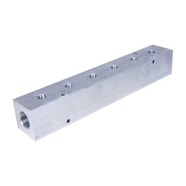 Pneumadyne Manifold,6 Outlets,Outlet Size 3/4",18"L M40-750-6