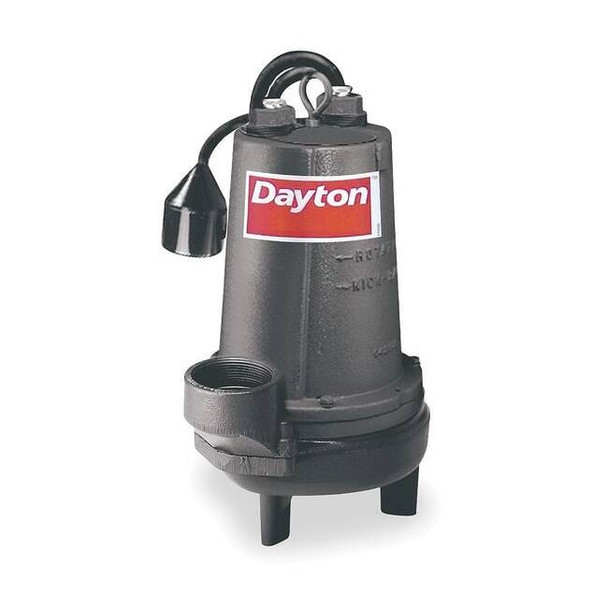 Dayton 2 HP 3" Auto Submersible Sewage Pump 230V Tether 4LE23
