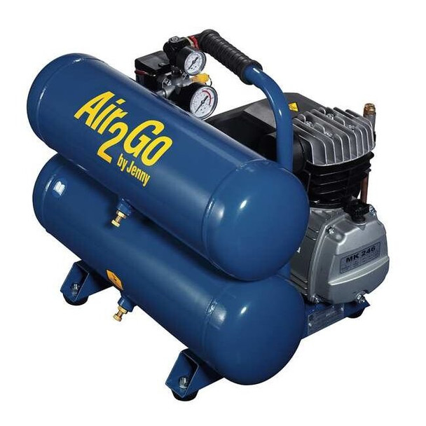 Jenny Portable Air Compressor,4.2 gal,Stack A2G246-HC4V-115/1