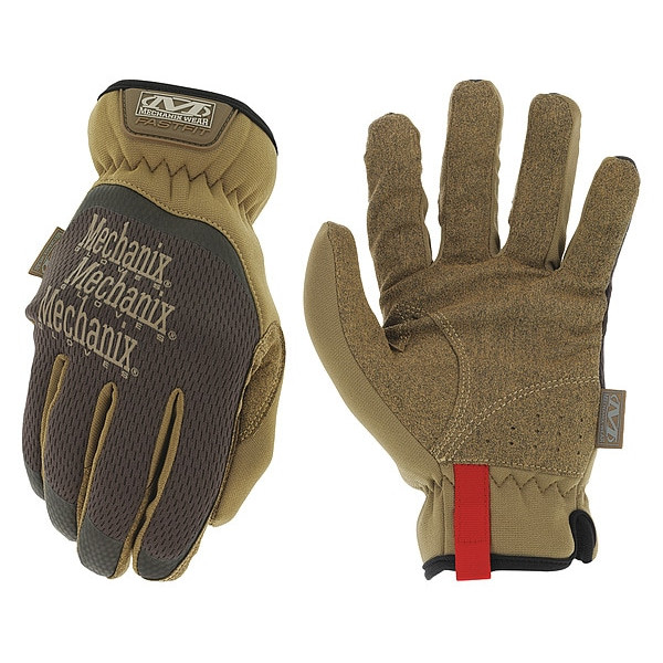 FastFit(R) Mechanics Gloves, Synthetic Leather Palm, TrekDry Back, 9, Brown