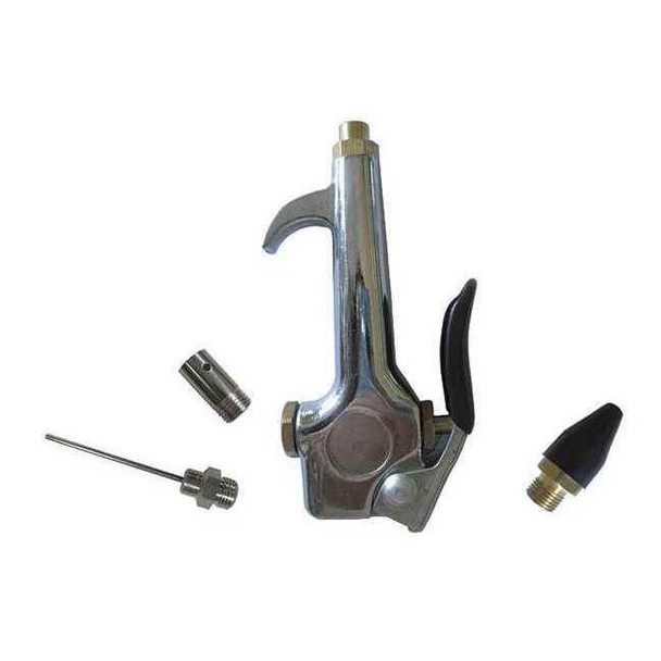 Speedaire Air Gun Kit, 1/4 in, FNPT, Zinc, Silver 22YK41