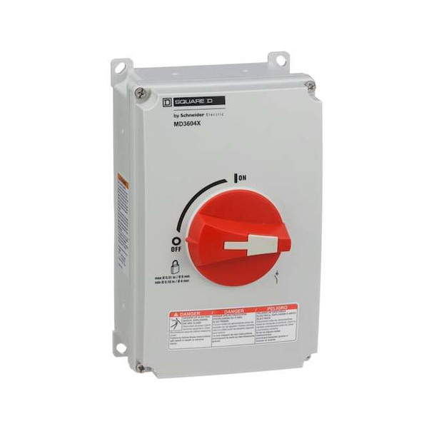 Nonfusible, Motor Disconnect Switch, General Duty, 240 V, 480 V, 600 V, 3PST