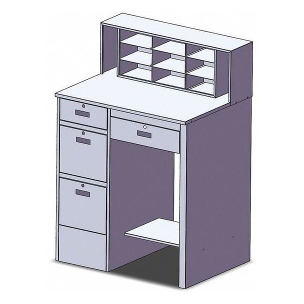 Manufacturer Varies Stationary File Workstation,39" Wx55" H 453J53