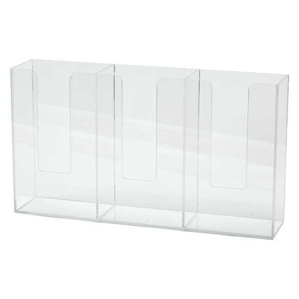 Brady Horizontal Glove Dispenser, Acrylic, Holds (3) Boxes ,Clear GD03DL
