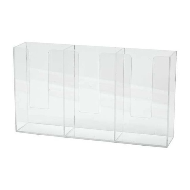 Brady Horizontal Glove Dispenser, Acrylic, Holds (3) Boxes ,Clear GD03DL