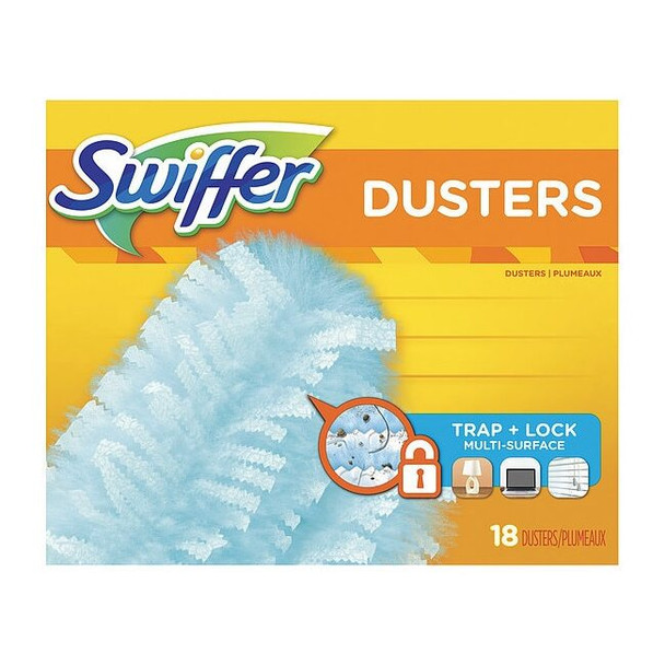 Swiffer Duster Refill, Dust Lock Fiber, Blue, PK4 99036