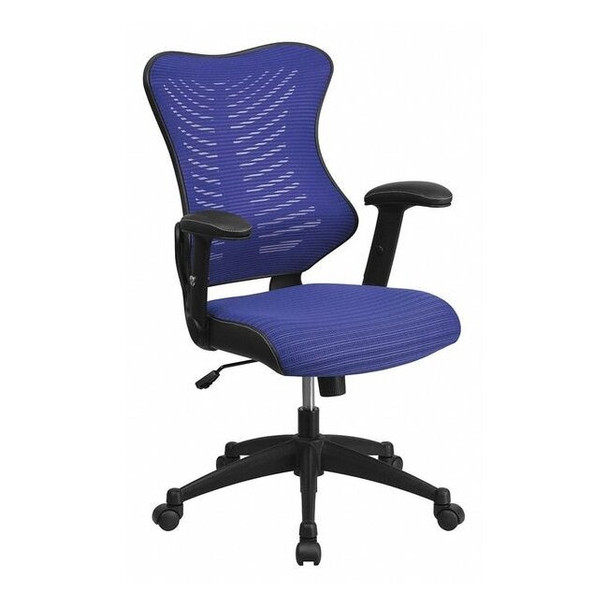 Flash Furniture Executive Chair,Blue Seat,Mesh Back BL-ZP-806-BL-GG