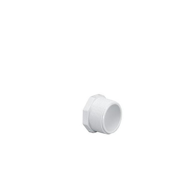 Westlake Pipe & Fittings Plug, 1 1/2 in, Schedule 40, MNPT,White 450015BC