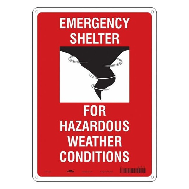 Condor Safety Sign,10" Wx14" H,0.055" Thickness 465R48