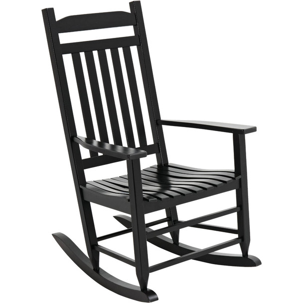 Knollwood Black Wood Mission Rocking Chair KN-28B