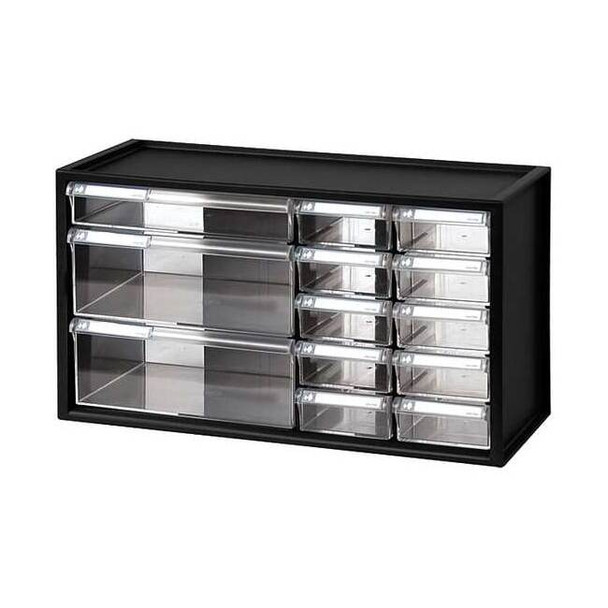 polystyrene, Compartment Cabinet, 7 in D x 9 3/4 in H x 17 3/4 in W