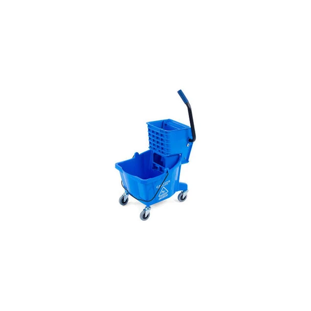 Carlisle Commercial Mop Bucket with Side-Press Wringer 26 Quart Blue - 3690814