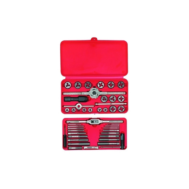 41-Pc Machine Screw/Fractional Tap and Hex Die Set