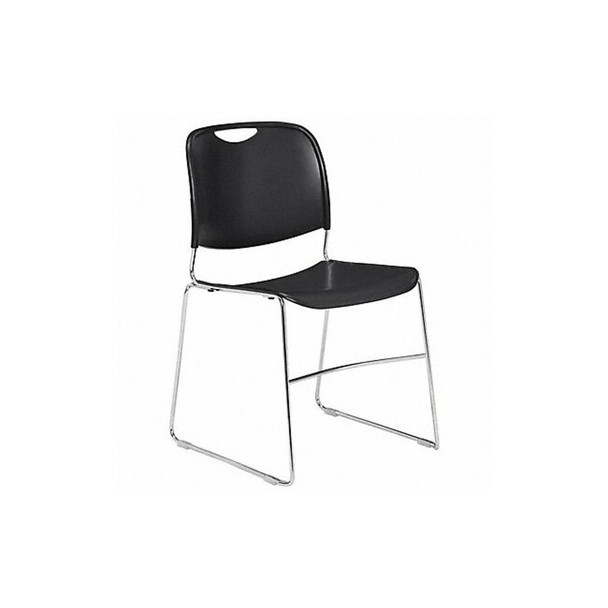 Stacking Chair, 8500 Series, Polypropylene Black, PK4