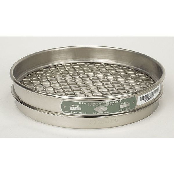 Advantech Sieve, #16, S/S, 8 In, Half Ht 16SS8H Advantech Sieve, #16, S/S, 8 In, Half Ht 16SS8H