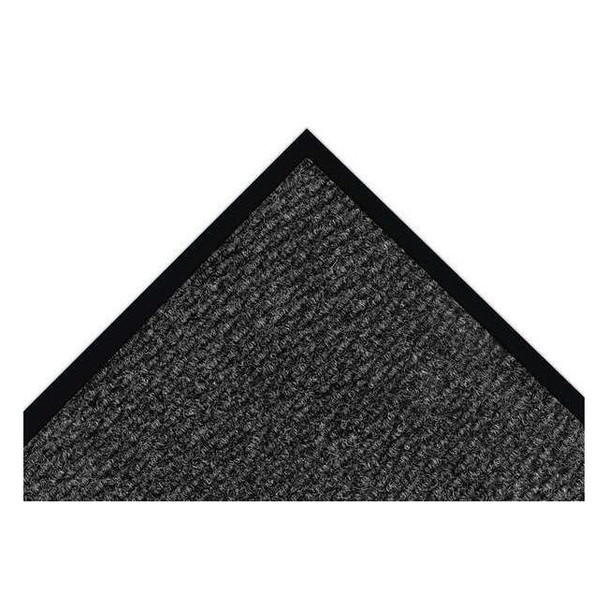 Entrance Mat, Polypropylene, 1/4 in Thick, Charcoal, 3 ft W x 4 ft L