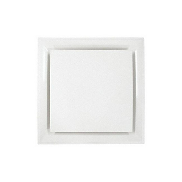 American Louver 6 in Square Square Plaque Diffuser, White STR-PQ-6W