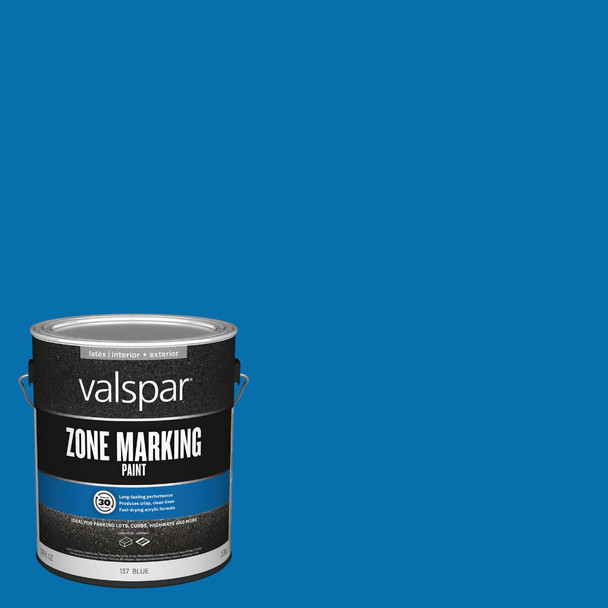 Valspar 1 Gal. Blue Latex Traffic & Zone Marking Paint 024.0000137.007