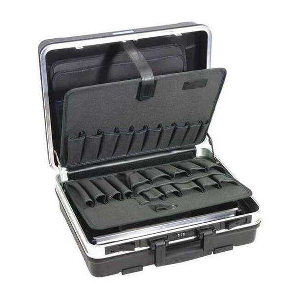 Tool Case with 38 compartments, Plastic, 19 1/2 in H x 16 3/8 in W