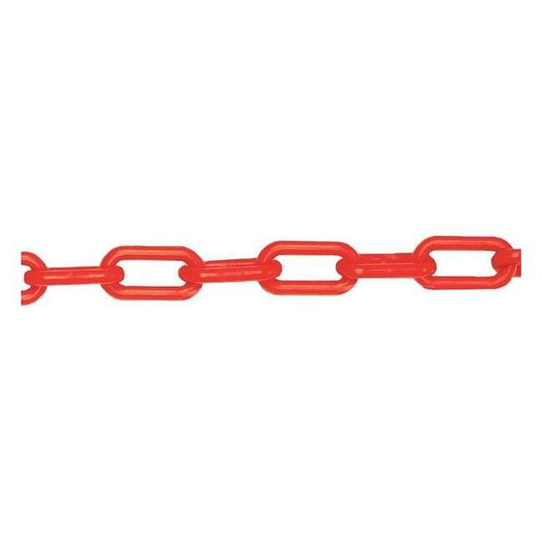 Plastic Chain, Traffic Orange, 500 ft Length, Gloss