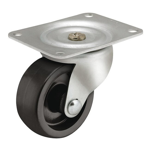 3" X 1-1/4" Non-Marking Polyolefin Swivel Caster, No Brake, Loads Up To 210 lb