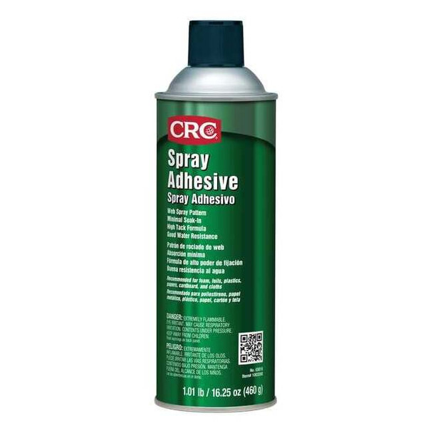 Crc Spray Adhesive, White, 24 oz, Aerosol Can 03018