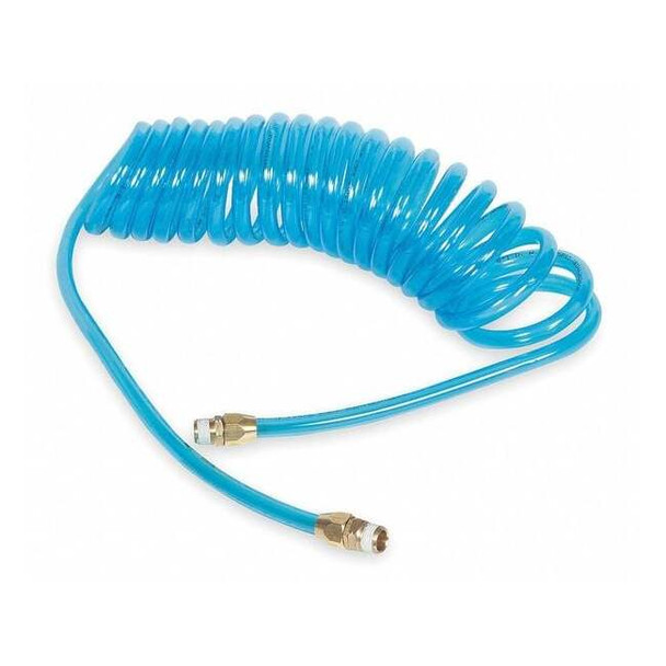 Speedaire 3/8" ID x 10 ft Polyurethane Coiled Air Hose 125 PSI BL 1VEK6