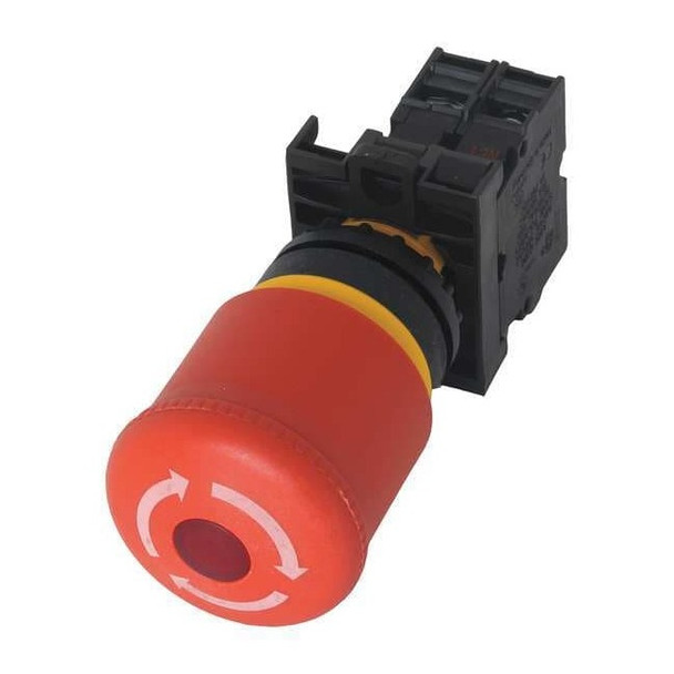 Eaton EmergencyStopPushButton,Red,Illum,22mm M22-PVLT45P