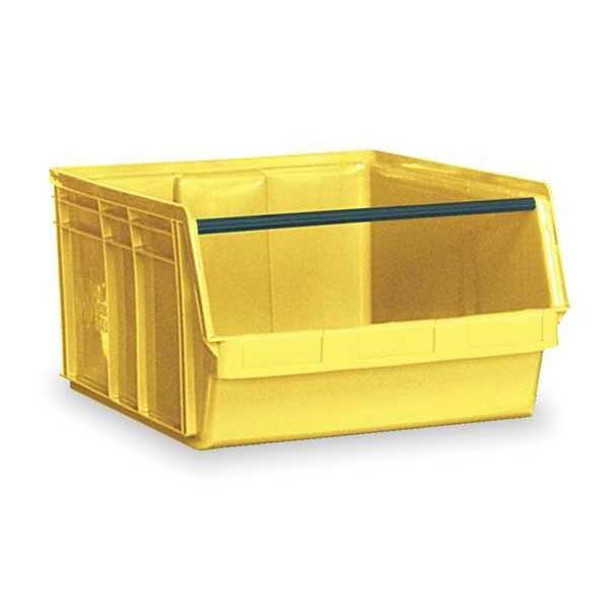 Storage Bin, Polyethylene, Yellow, 11 7/8 in H, 18 3/8 in W, 29 in L