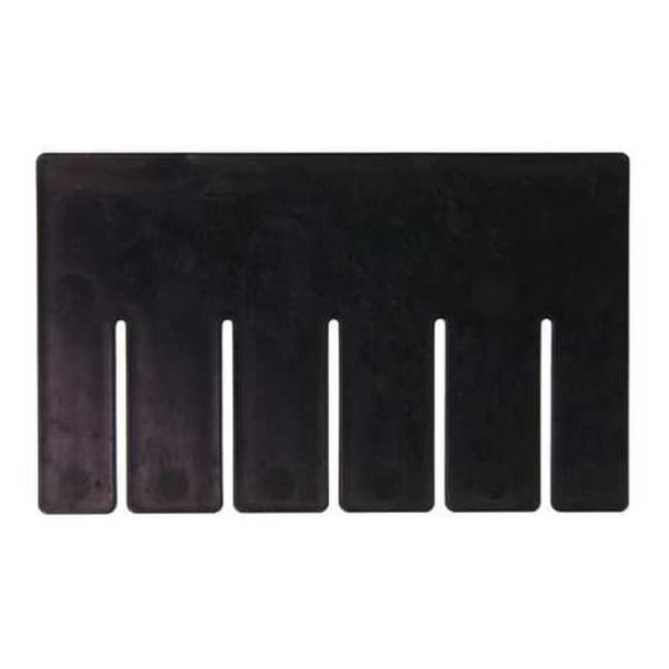 Plastic Divider, Black, 10 7/8 in L, 8 1/4 in H, 6 PK