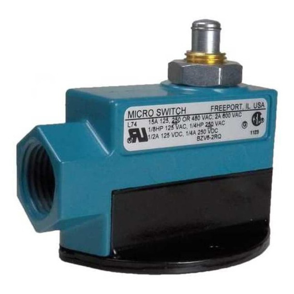 Limit Switch, Plunger, 1NC/1NO, 15A at 600V AC, Actuator Location: Top