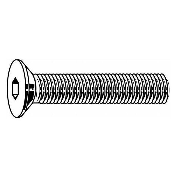 #10-24 Socket Head Cap Screw, Flat, Black Oxide Steel, 7/8 in Length, 100 PK