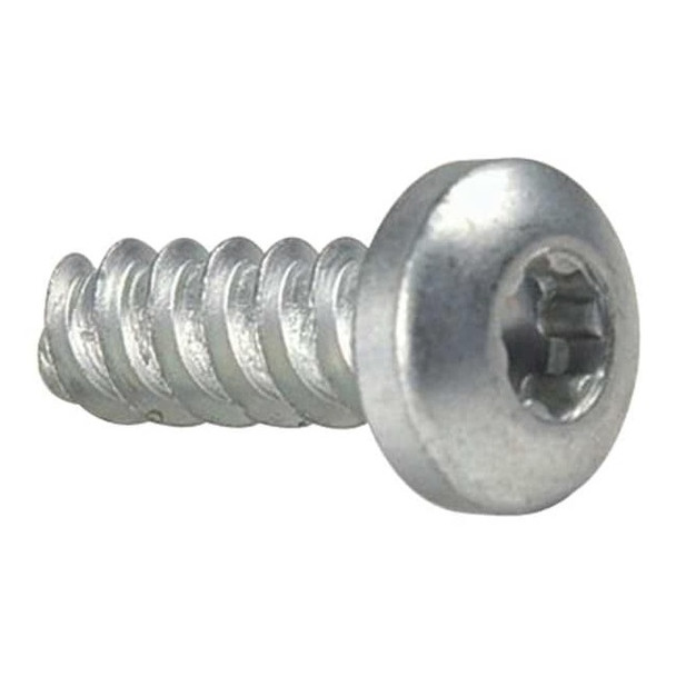 Thread Forming Screw, #10 x 1 in, Zinc Plated Steel Pan Head Torx Drive, 50 PK